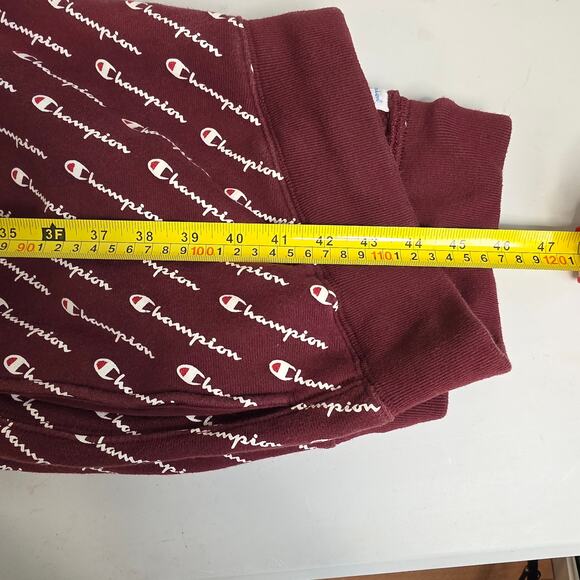 Champion Print Burgundy Tapered Sweats, Mens, XL - Picture 9 of 9